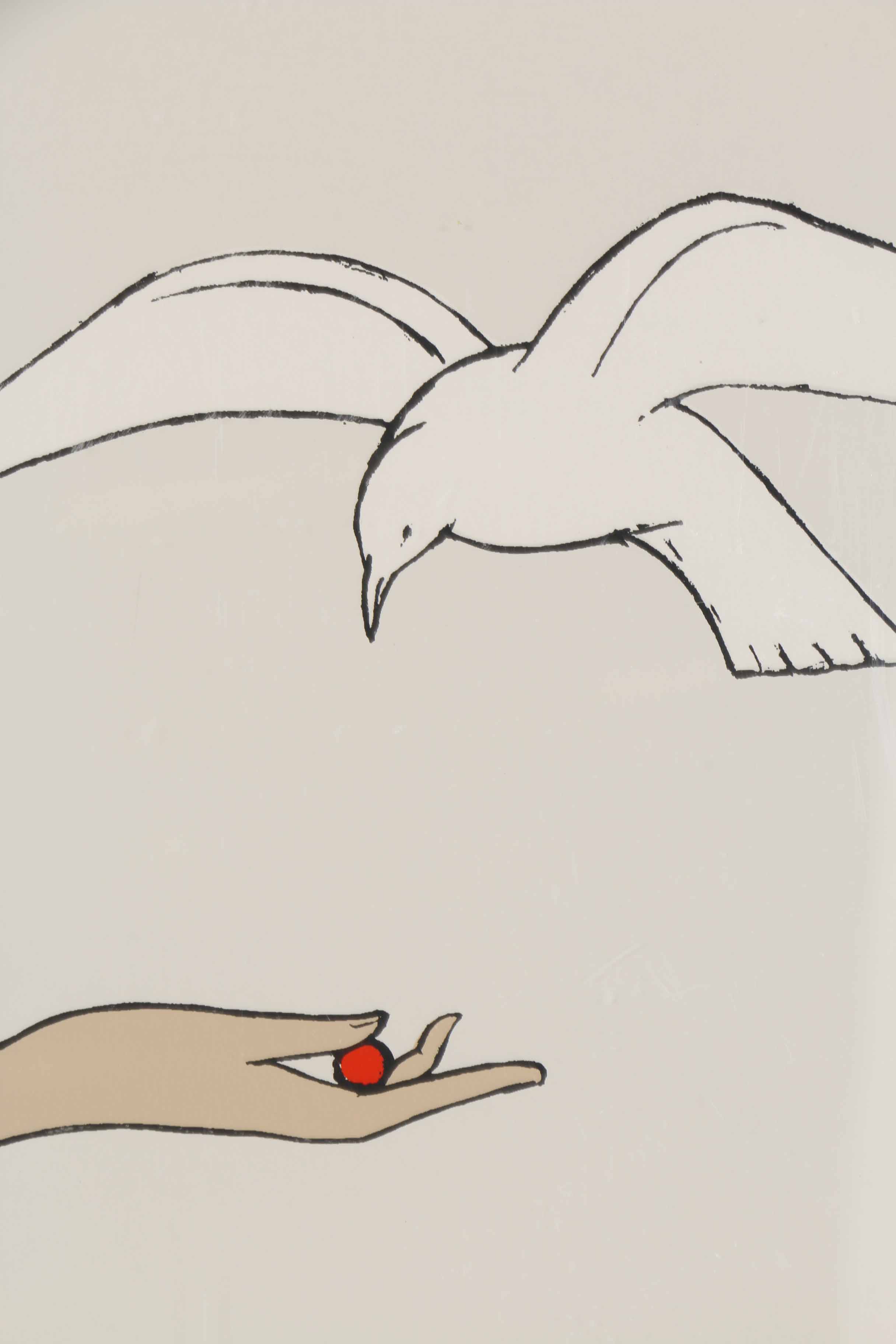 Will Barnet Serigraph Print "Blue Bicycle"