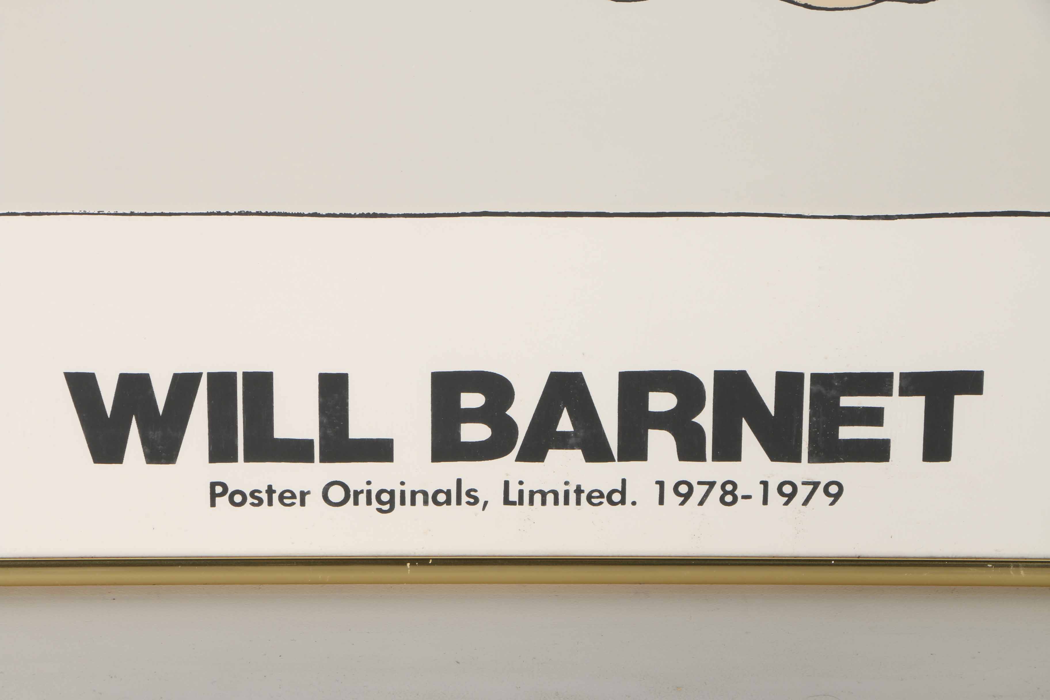 Will Barnet Serigraph Print "Blue Bicycle"