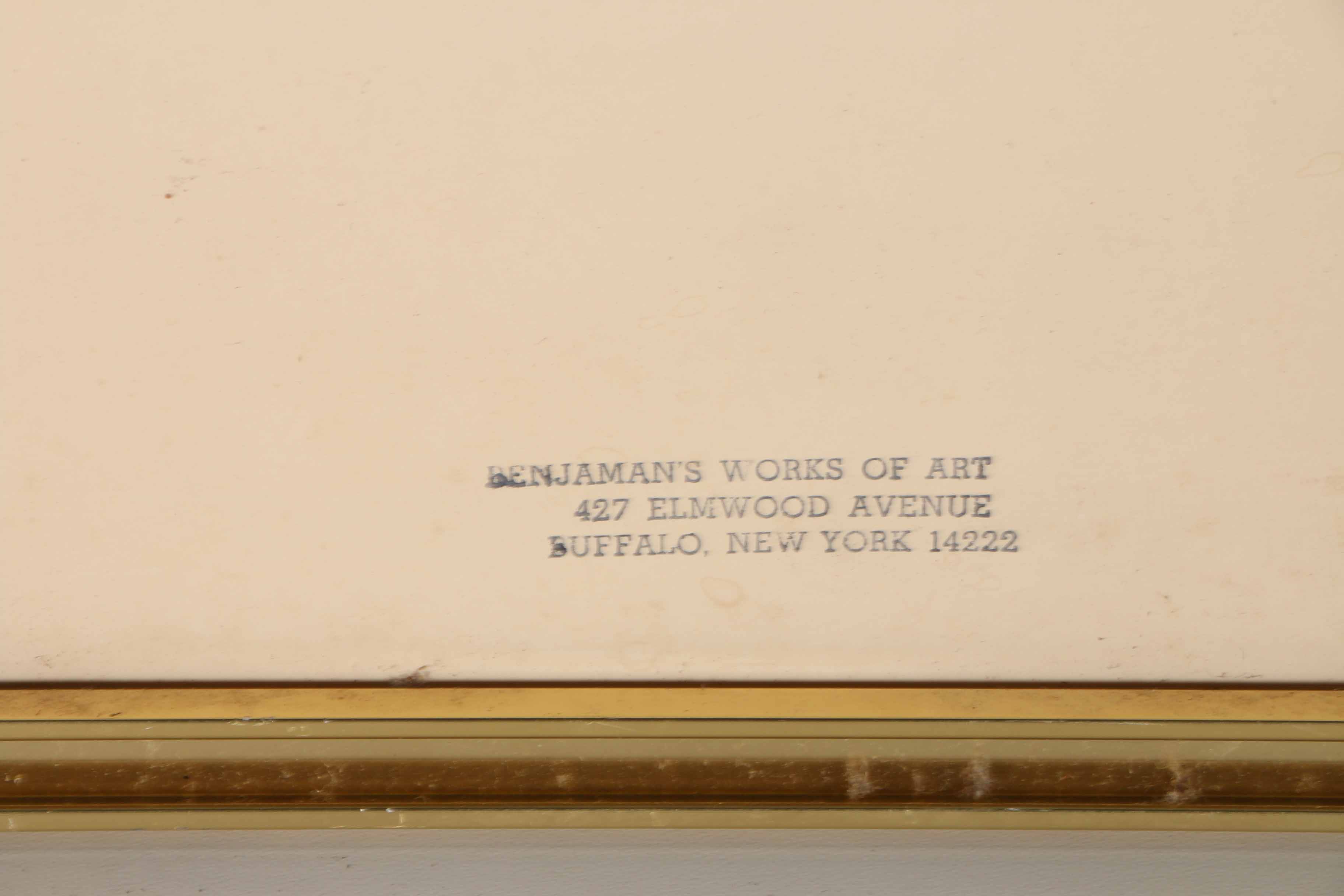 Will Barnet Serigraph Print "Blue Bicycle"