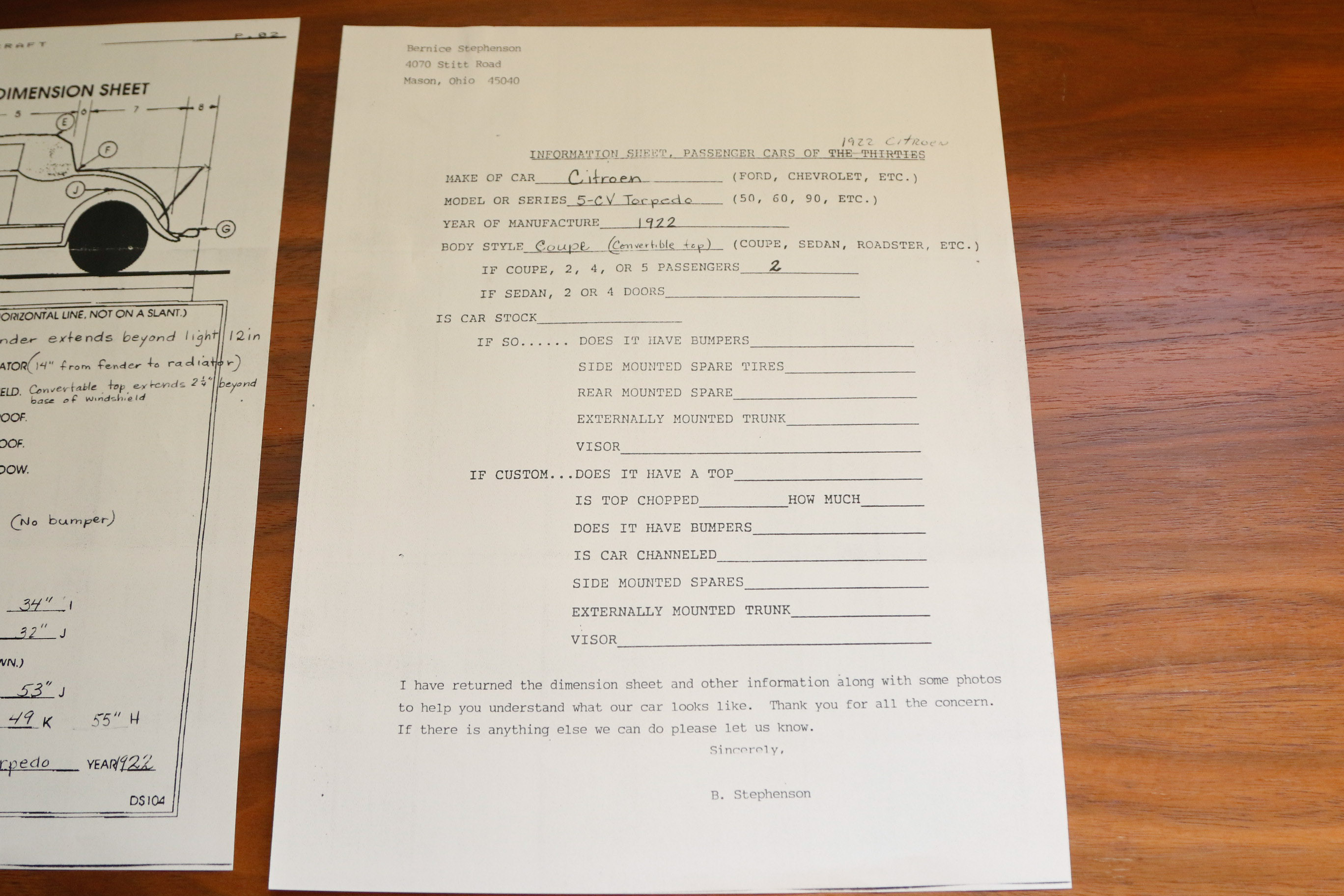 1922 Citroën 5-CV Torpedo Cabriolet