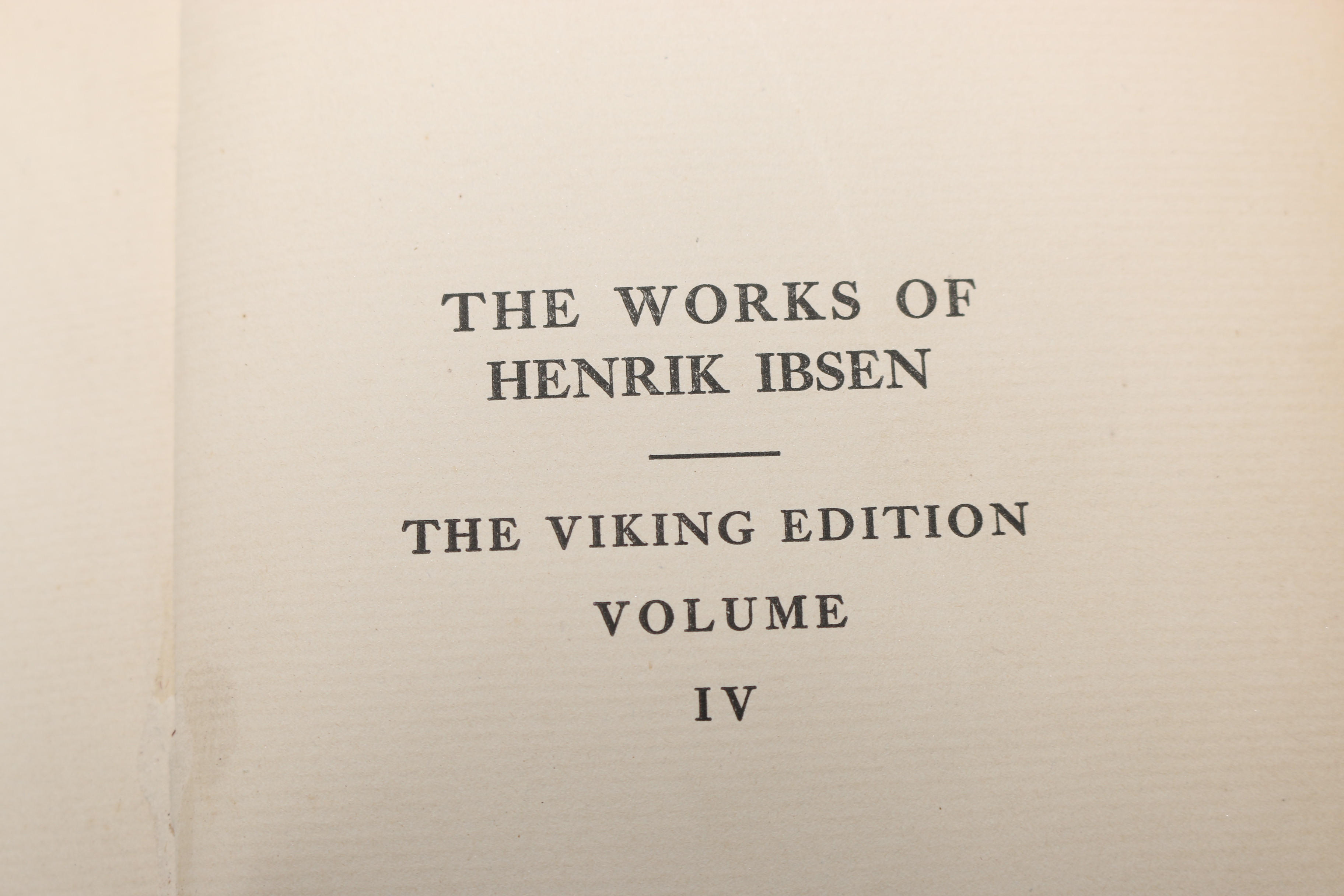 Vintage Books Including a Hymnal, Poetry Book, and "The Works of Henrik Ibsen"