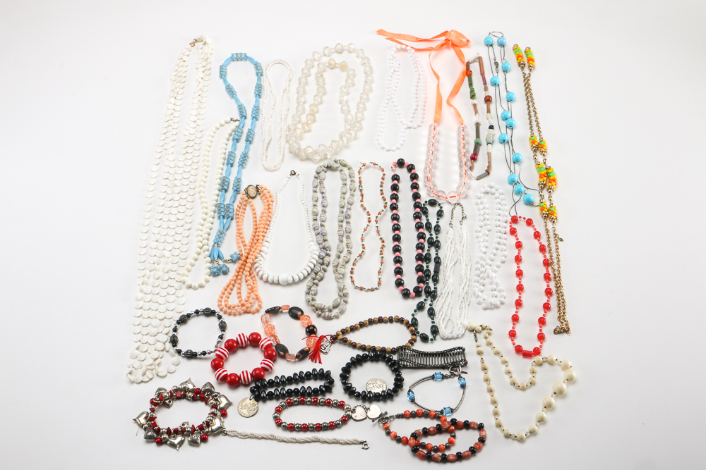 Costume Jewelry Beaded Necklaces and Bracelets