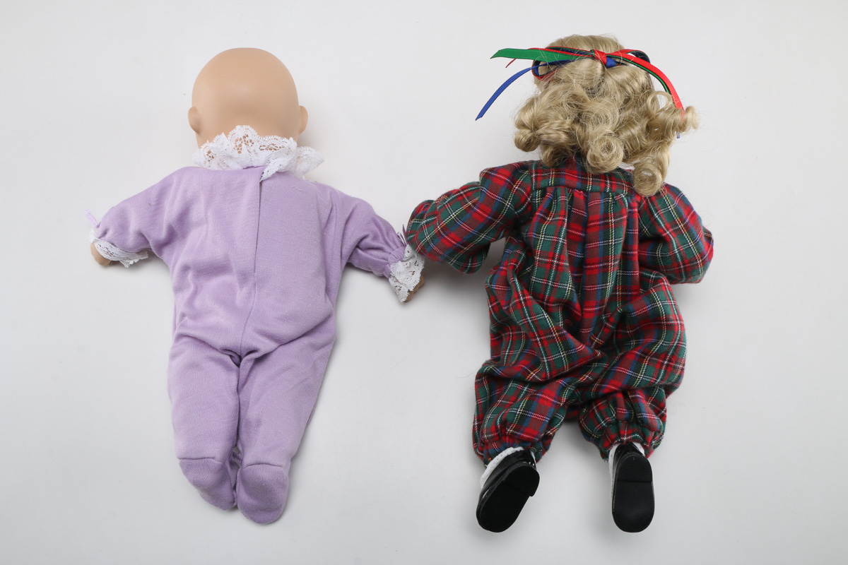 Ashton Drake Porcelain Dolls "Cherry Blossom" and "Trisha"