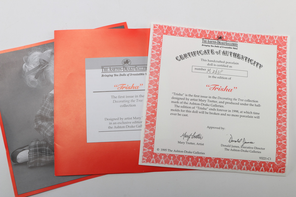 Ashton Drake Porcelain Dolls "Cherry Blossom" and "Trisha"