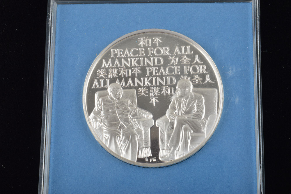 1972 Sterling Silver "The Presidential Journey for Peace Eyewitness Medal"