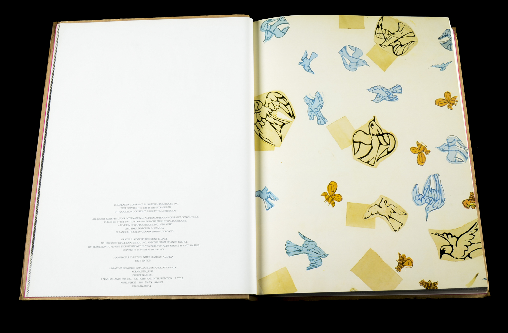 "Pre-Pop Warhol" First Edition Hardcover