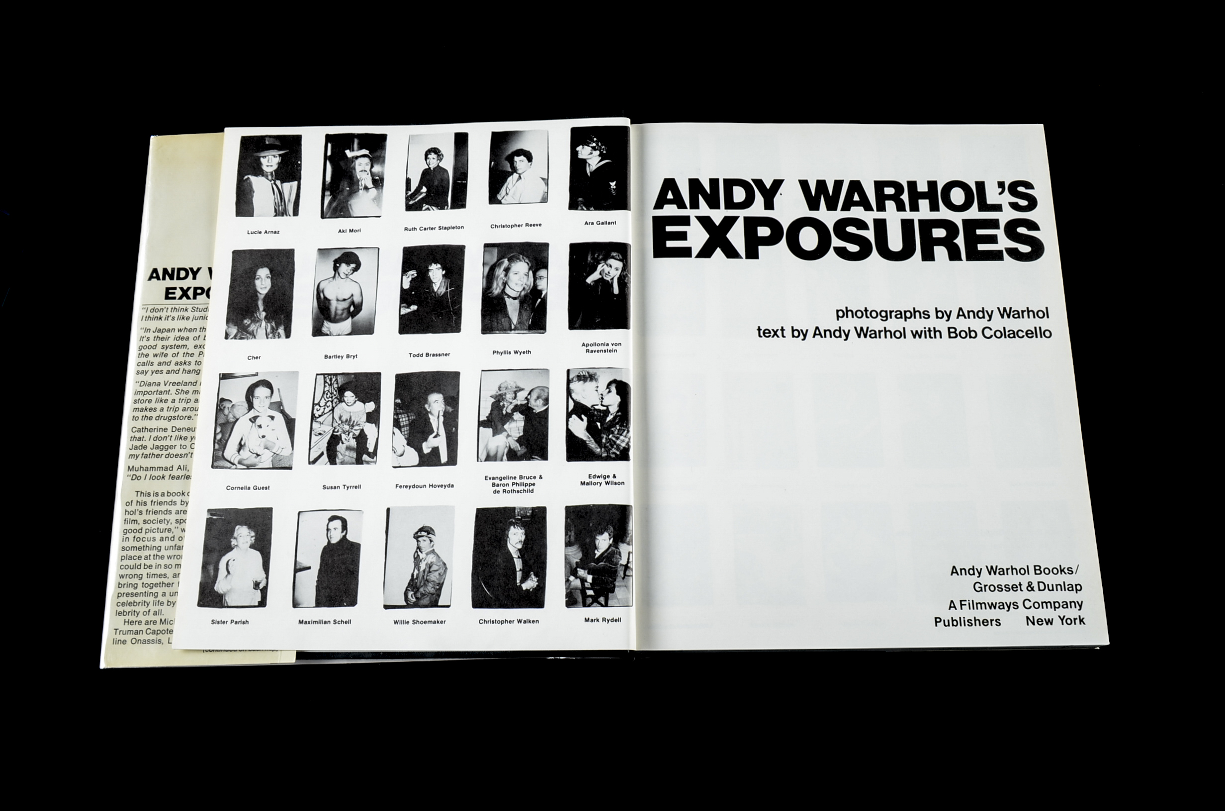 "Andy Warhol's Exposures" First Printing Hardcover Signed by Warhol