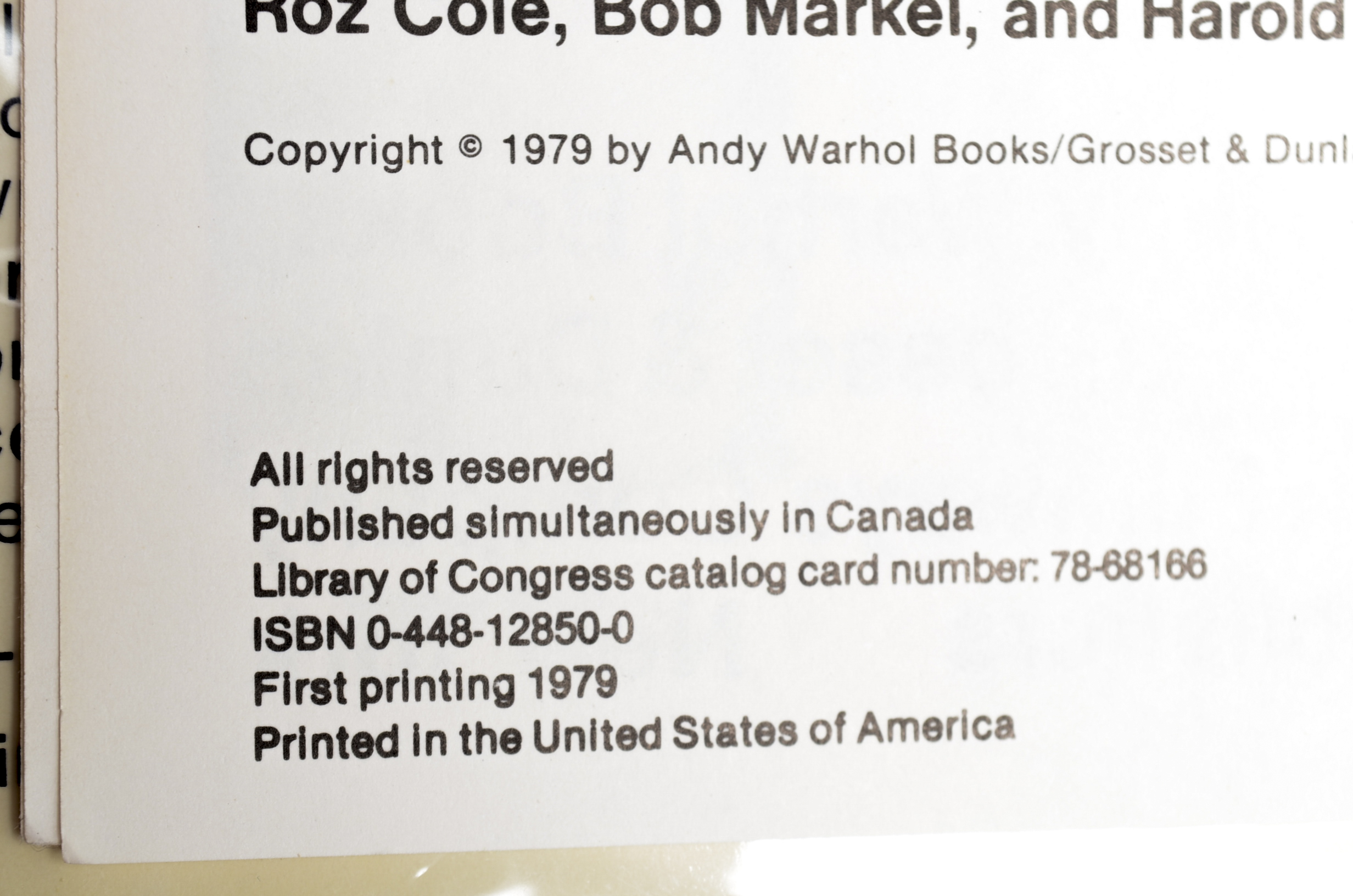 "Andy Warhol's Exposures" First Printing Hardcover Signed by Warhol