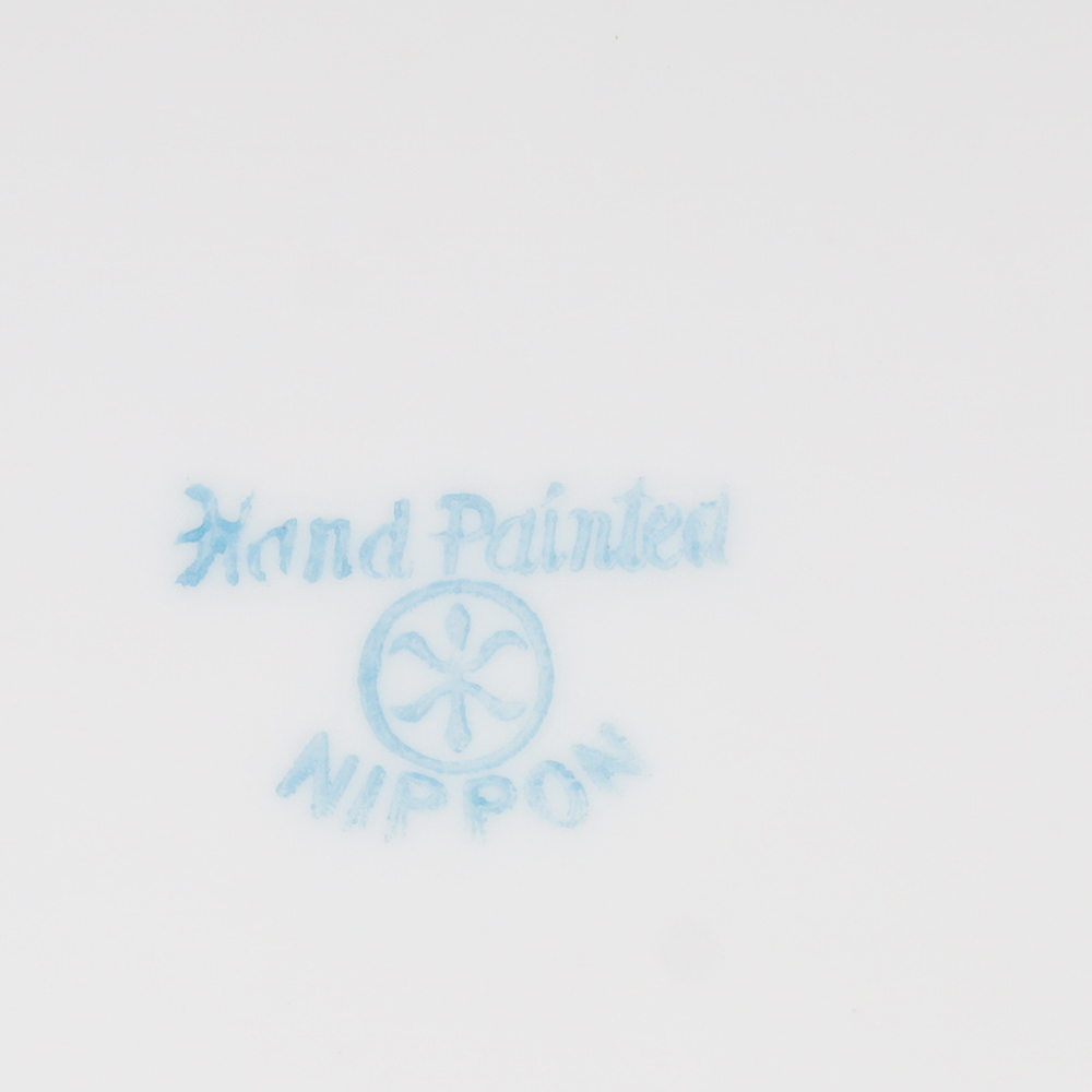 Vintage Hand Painted Nippon China Dessert Plate Set