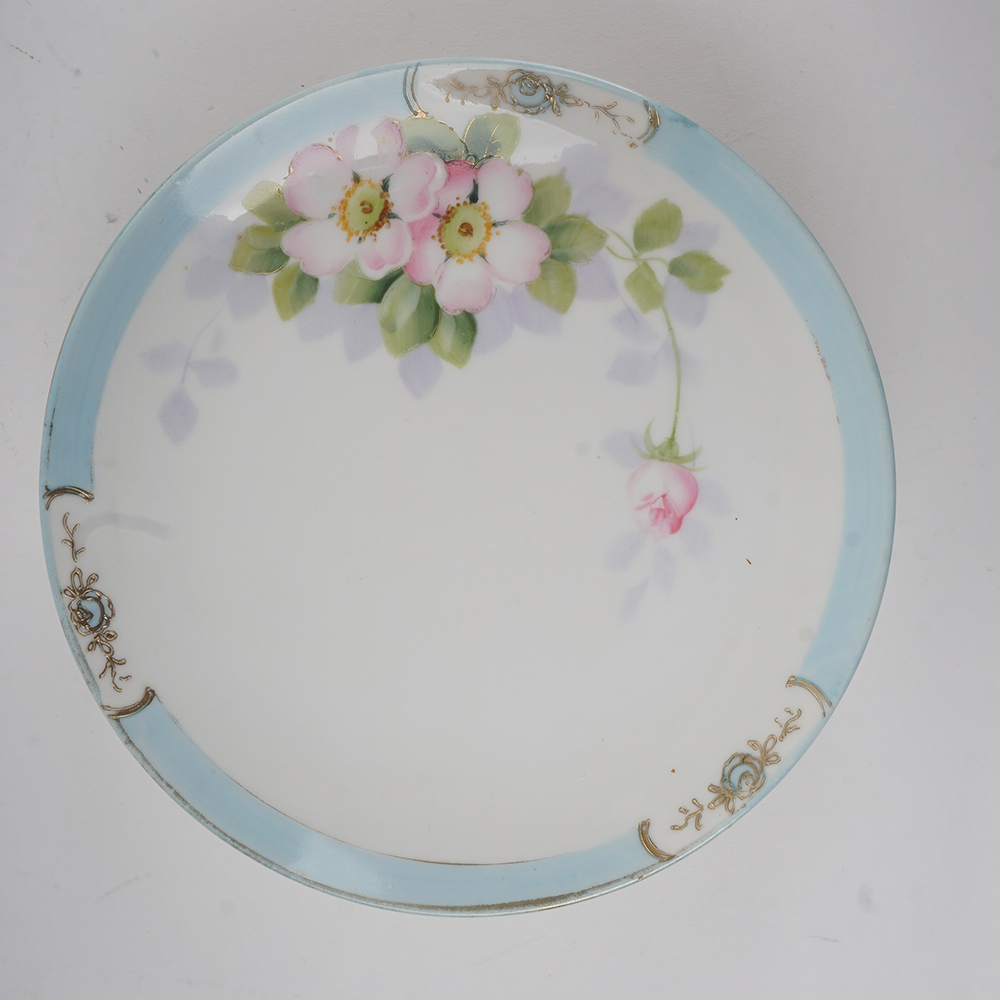 Vintage Hand Painted Nippon China Dessert Plate Set