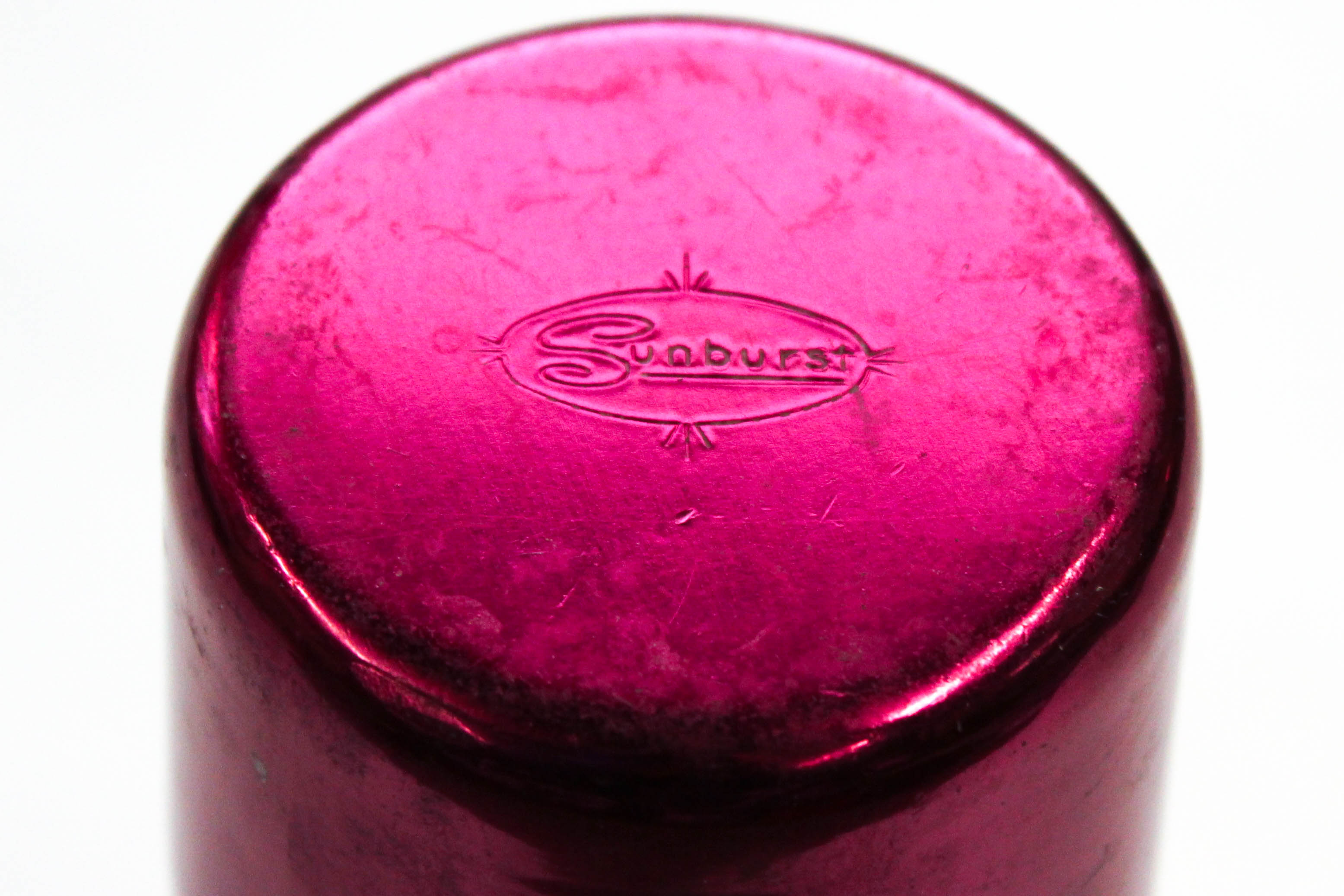 Mid Century Modern Sunburst Aluminum Tumblers with Carrying Trays Circa 1950s