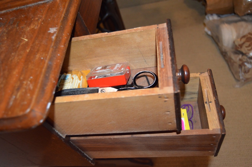 Vintage Singer Sewing Machine with Wood Cabinet Circa 1941