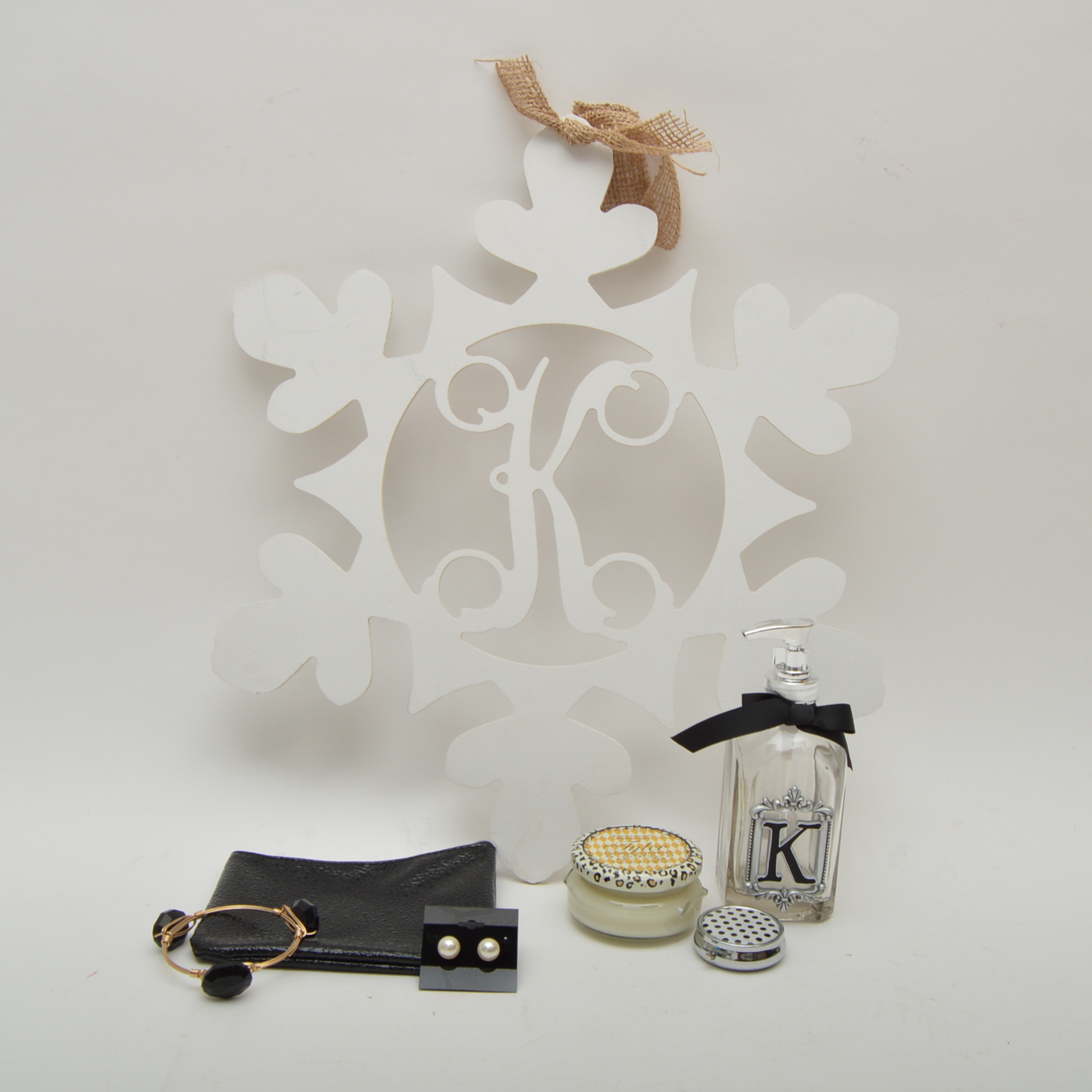 "K" Monogram Decor with Accessories