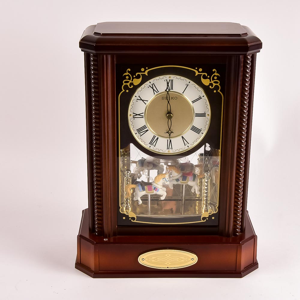 Seiko Shelf Clock with Musical Carousel EBTH