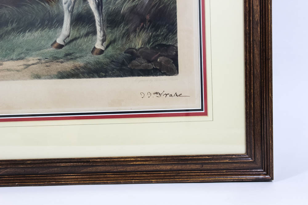 Antique William Giller Original Engraving After a William Barraud Painting