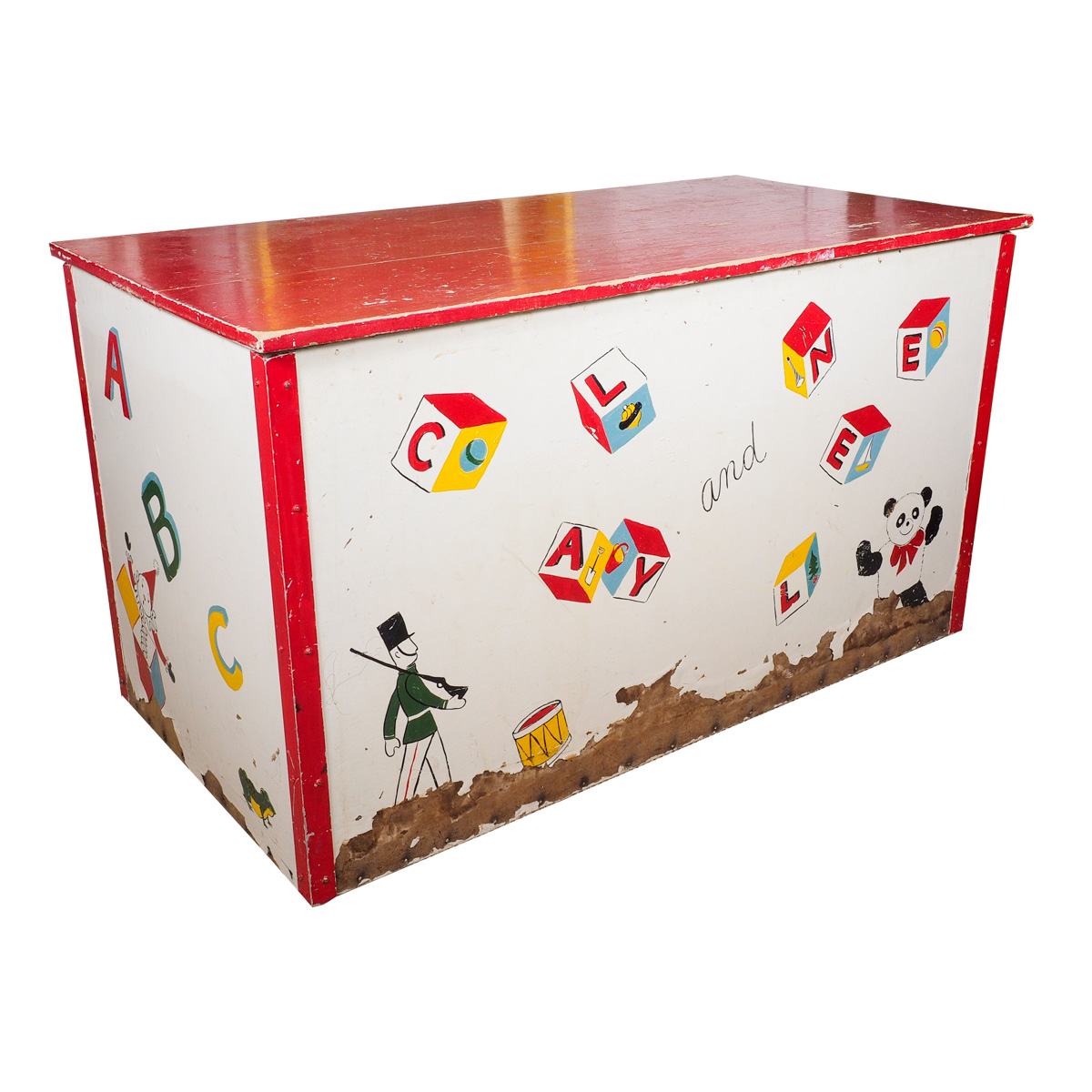 Hand Painted Vintage Children's Toy Chest