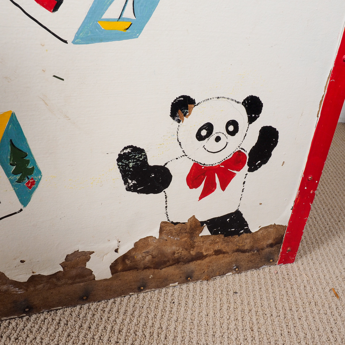 Hand Painted Vintage Children's Toy Chest
