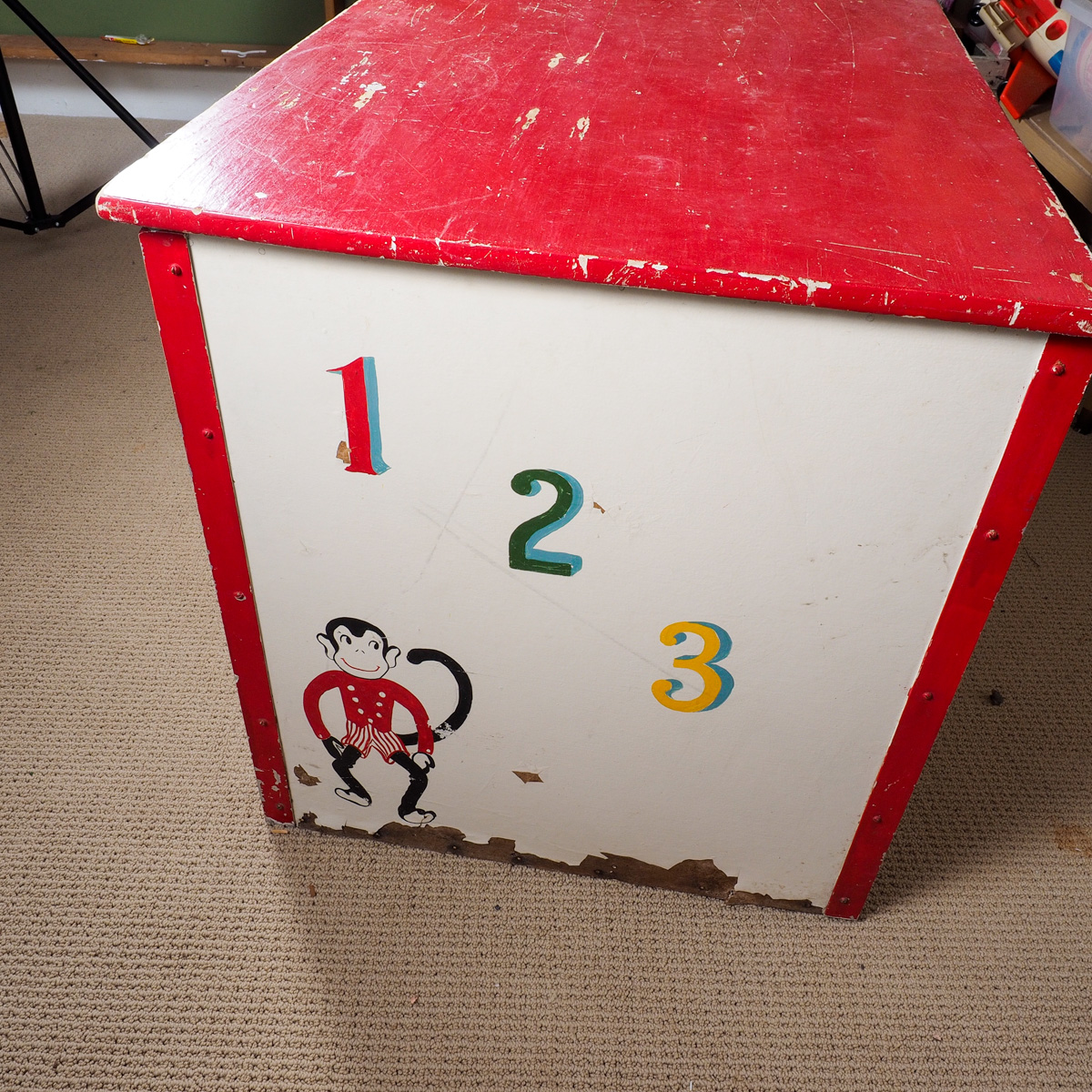 Hand Painted Vintage Children's Toy Chest