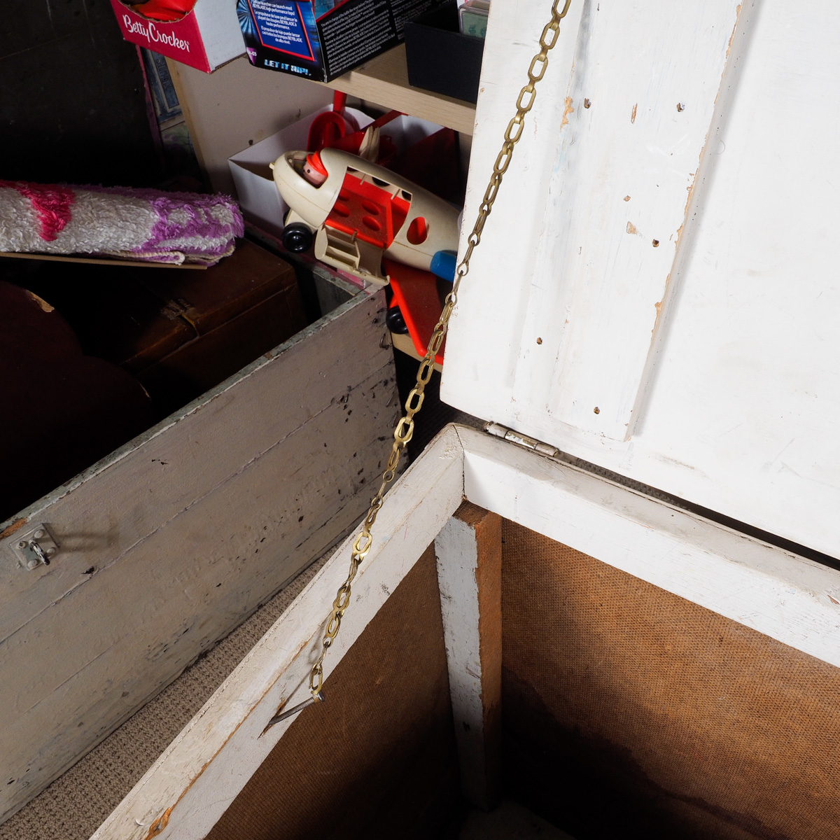 Hand Painted Vintage Children's Toy Chest