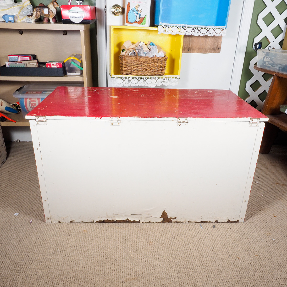 Hand Painted Vintage Children's Toy Chest