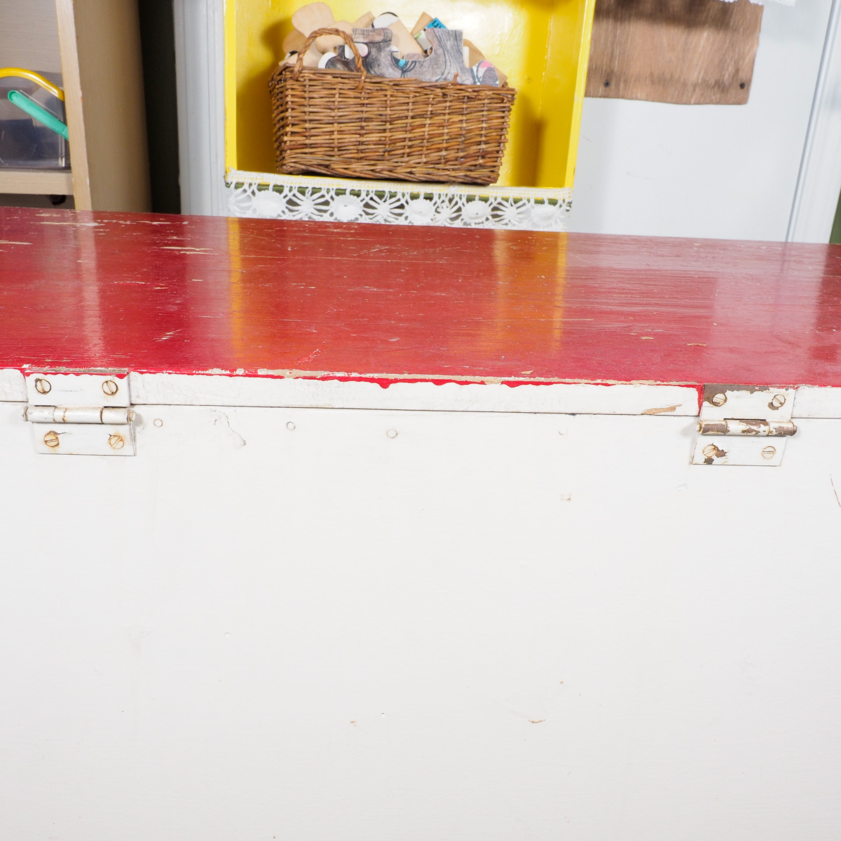 Hand Painted Vintage Children's Toy Chest