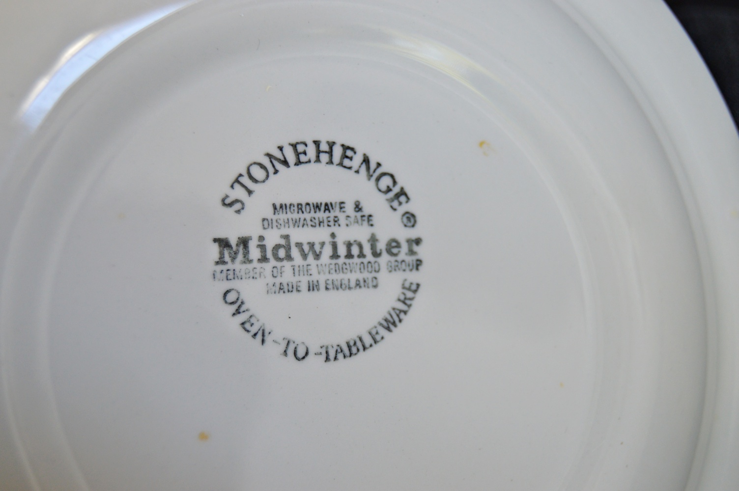 Wedgwood "Midwinter" Stonehenge Dishware, Vintage Glassware