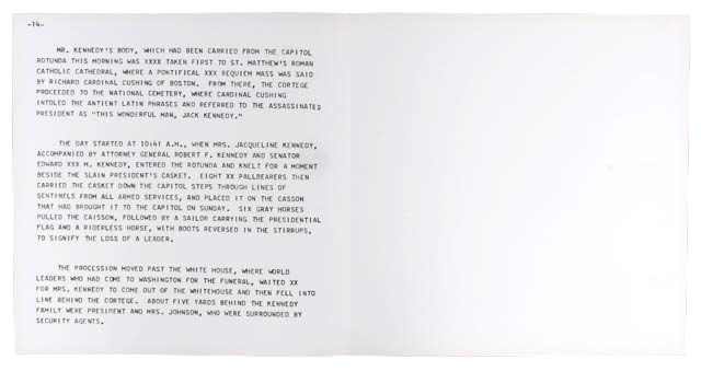Andy Warhol Original Serigraph and Teletype from "Flash - November 22, 1963" Portfolio