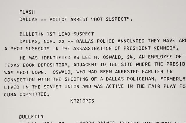 Andy Warhol Original Serigraph and Teletype from "Flash - November 22, 1963" Portfolio