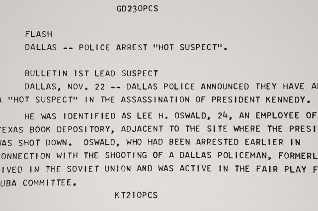 Andy Warhol Original Serigraph and Teletype from "Flash - November 22, 1963" Portfolio