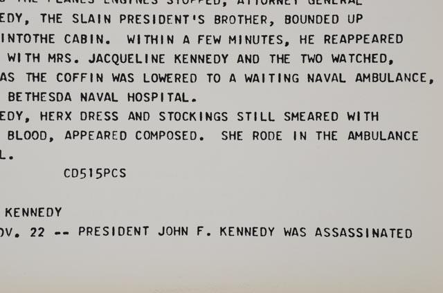 Andy Warhol Original Serigraph and Teletype from "Flash - November 22, 1963" Portfolio