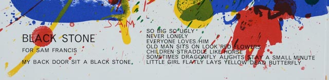 Sam Francis Limited Edition Lithograph &Walasse Ting &Karel Appel