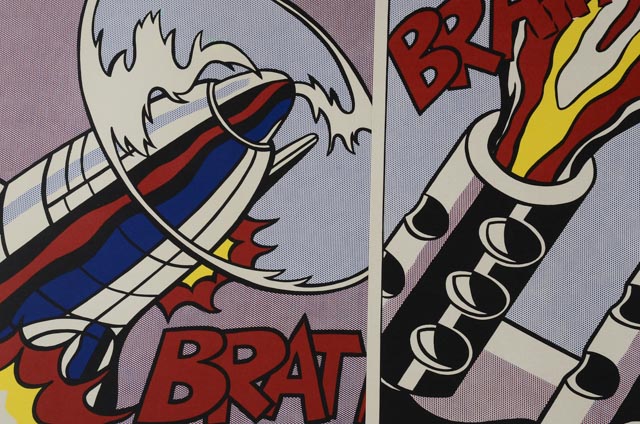 Roy Lichtenstein Hand-Pulled Lithograph "As I Opened Fire" Triptych