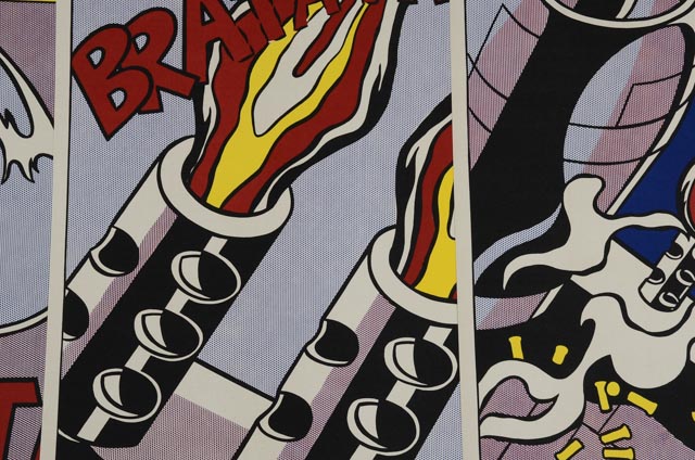 Roy Lichtenstein Hand-Pulled Lithograph "As I Opened Fire" Triptych