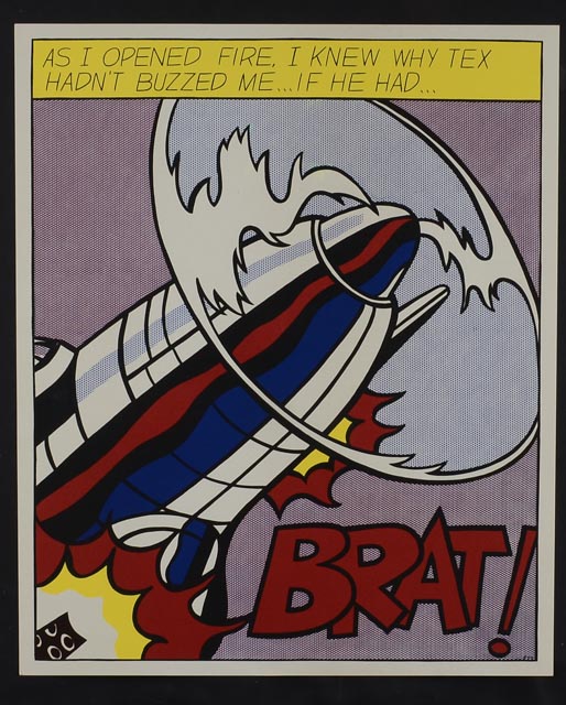 Roy Lichtenstein Hand-Pulled Lithograph "As I Opened Fire" Triptych