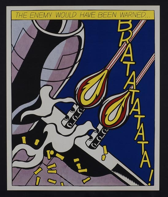 Roy Lichtenstein Hand-Pulled Lithograph "As I Opened Fire" Triptych