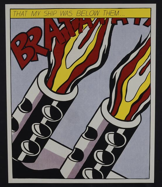 Roy Lichtenstein Hand-Pulled Lithograph "As I Opened Fire" Triptych