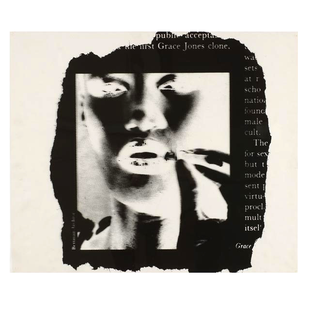 Pair of Prints on Celluloid Acetate of Grace Jones with "Nightclubbing" Poster