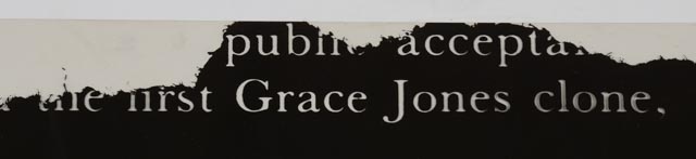 Pair of Prints on Celluloid Acetate of Grace Jones with "Nightclubbing" Poster