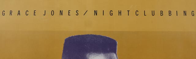 Pair of Prints on Celluloid Acetate of Grace Jones with "Nightclubbing" Poster