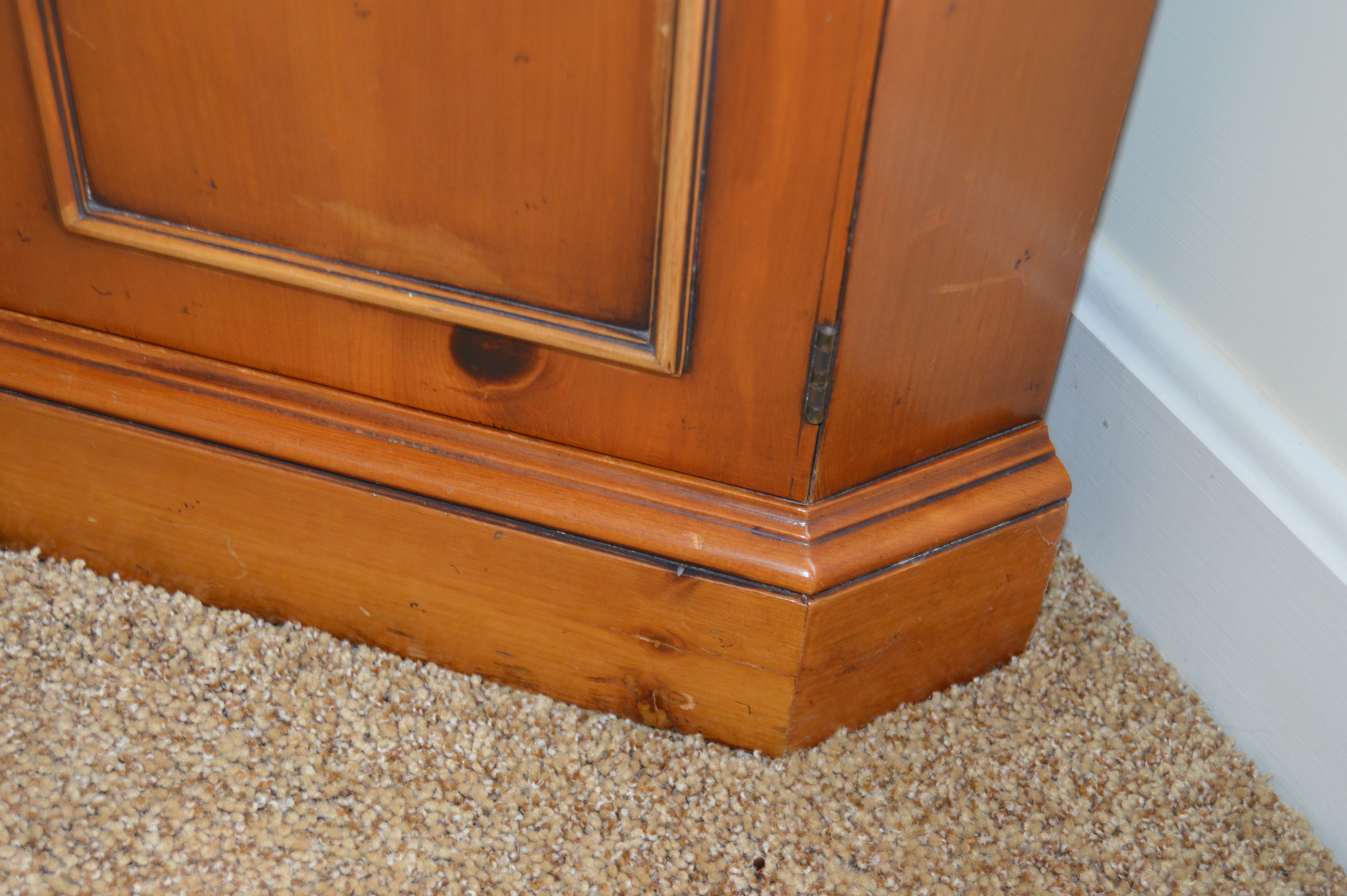 Vintage Pine Corner Curio Cabinet