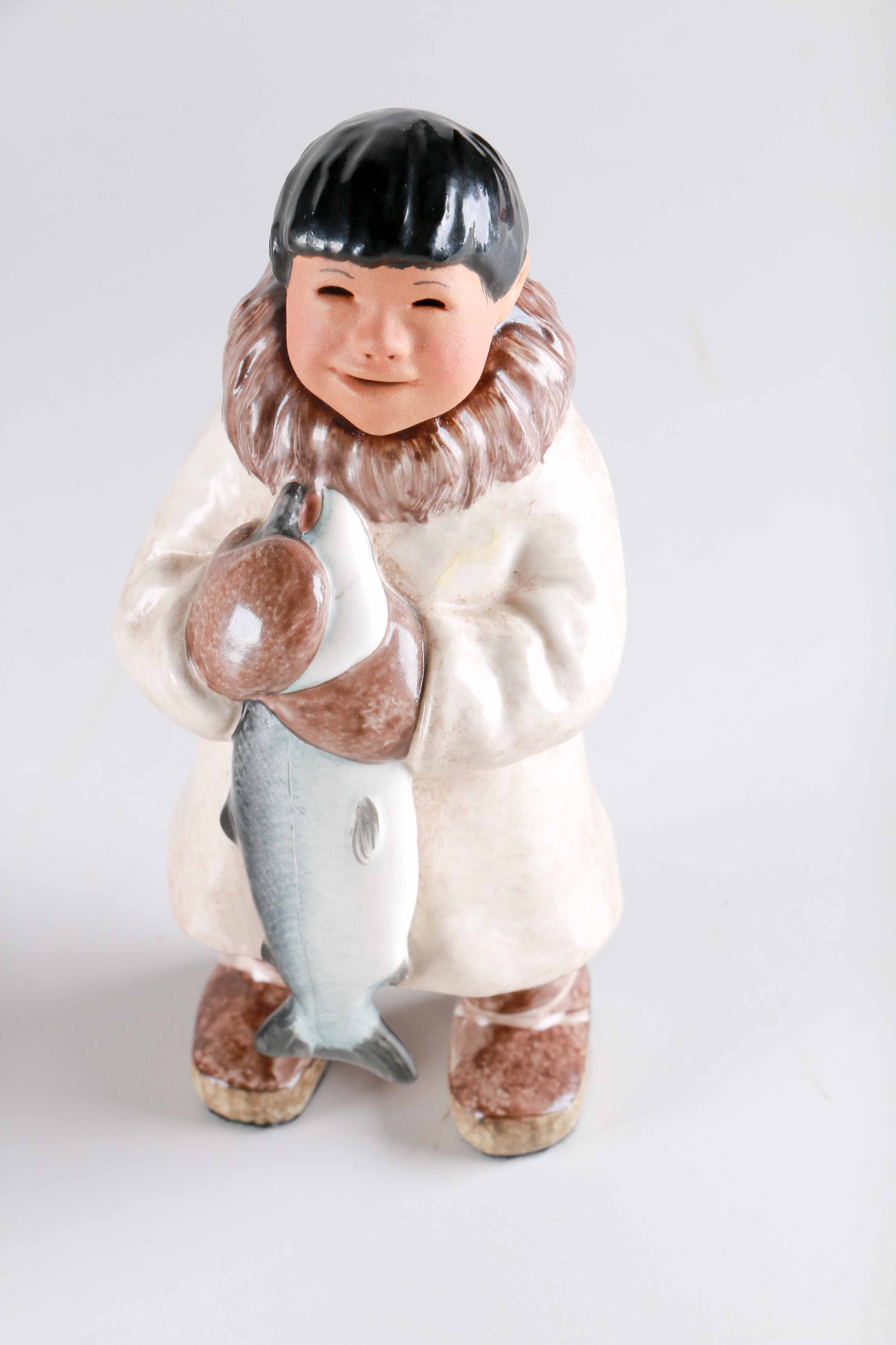 C. Alan Johnson Ceramic Inuit Figurines