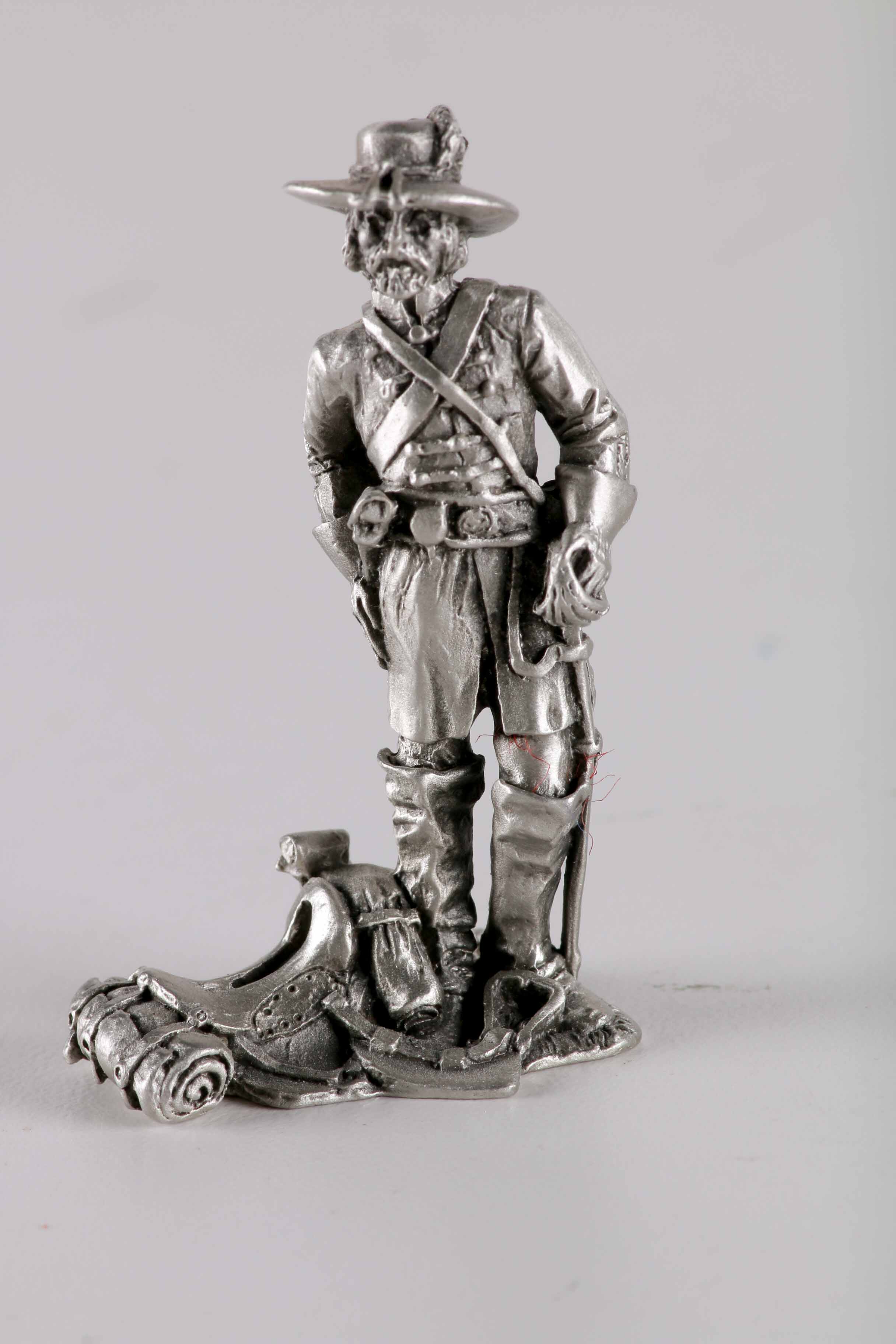 Pewter Civil War Figurines and Finch Figurine