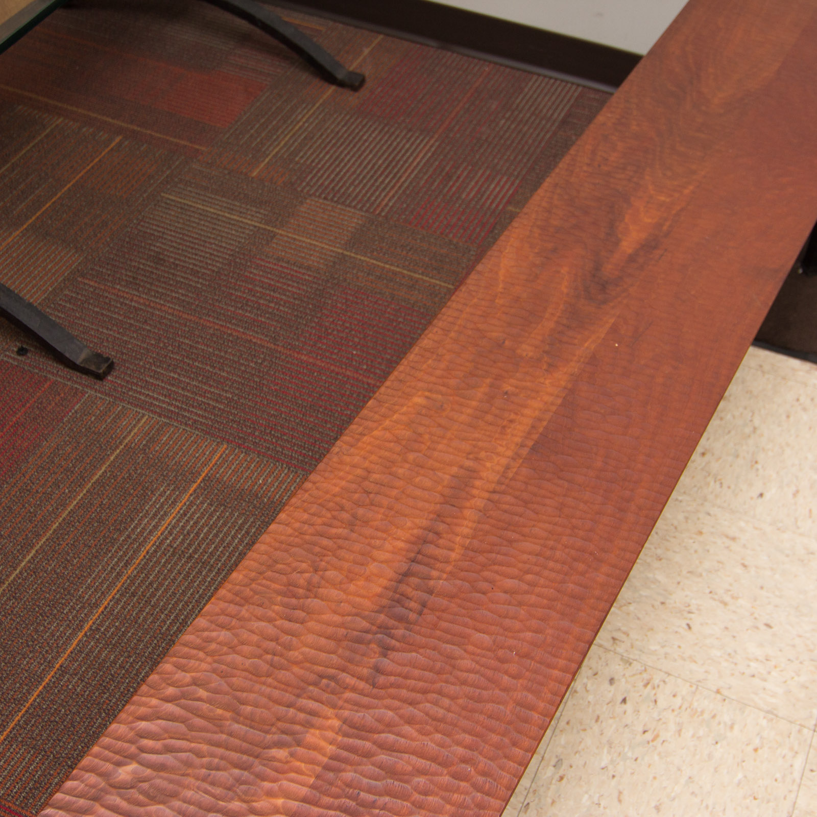 Handcrafted Glass Top Table and Benches