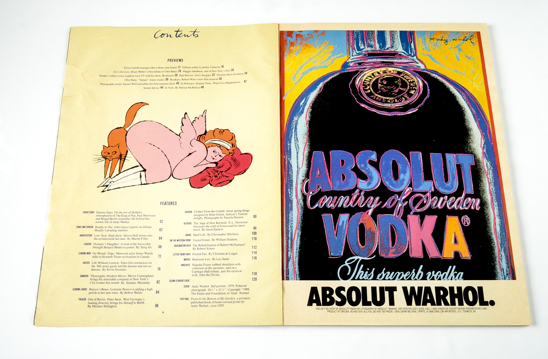 Andy Warhol 1989 Issue of "Interview" Magazine