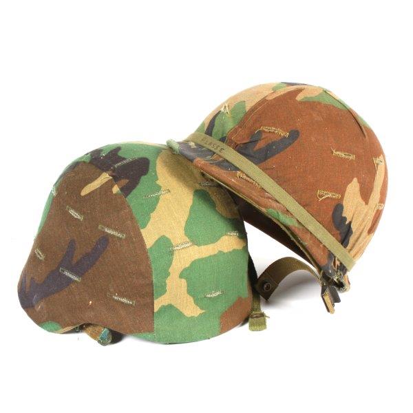 Two Vintage Army Helmets