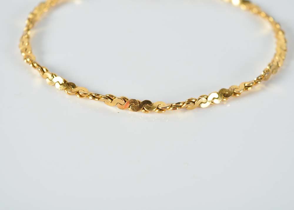 Gold Plated Sterling Silver Bracelet