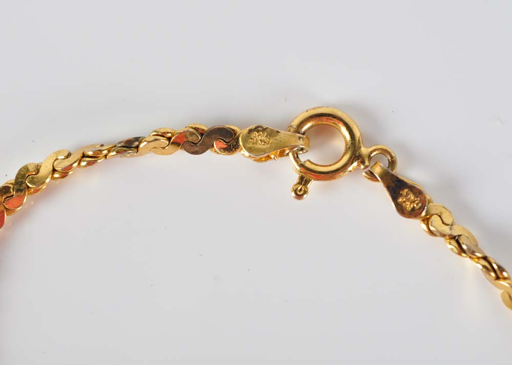 Gold Plated Sterling Silver Bracelet