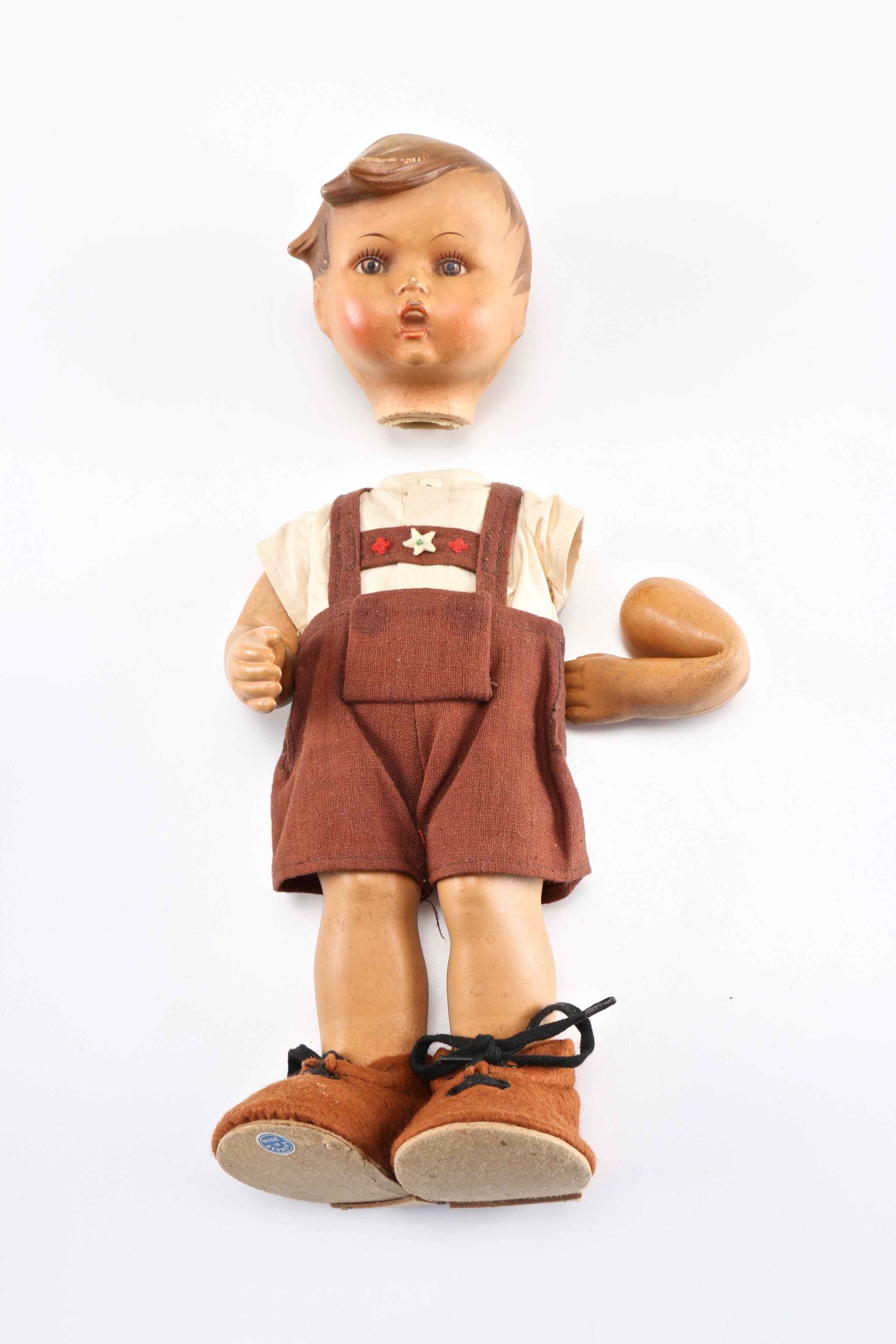 Pair of 1950s Hummel Plastic Dolls