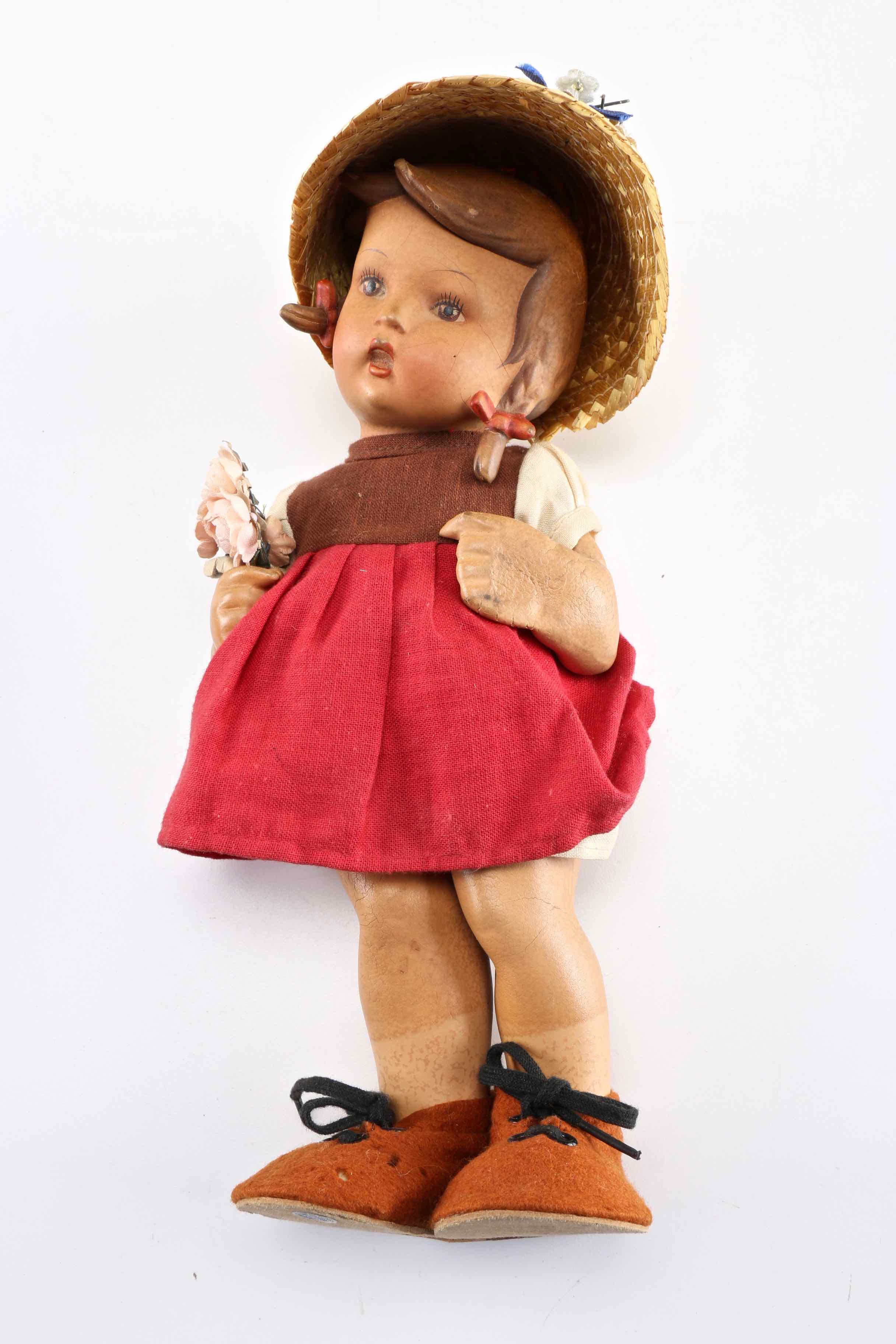 Pair of 1950s Hummel Plastic Dolls