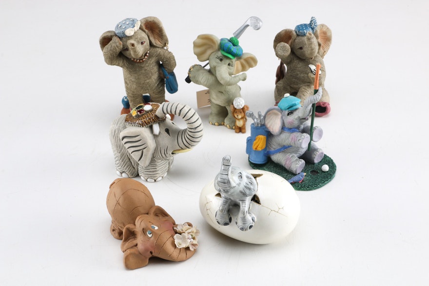 Collection of Elephant Figurines
